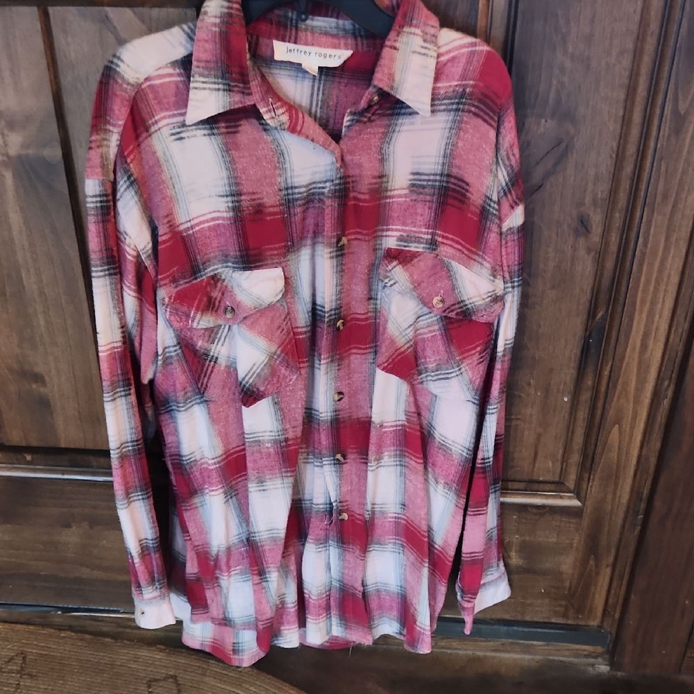 Jeffrey Rogers Red Plaid Shirt